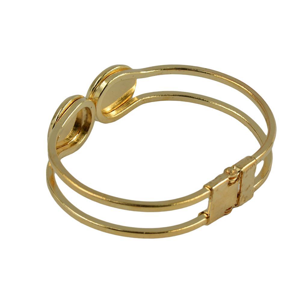 2 Stück Manschette Armband Armreif 16mm leere Runde Cabochon Lünette