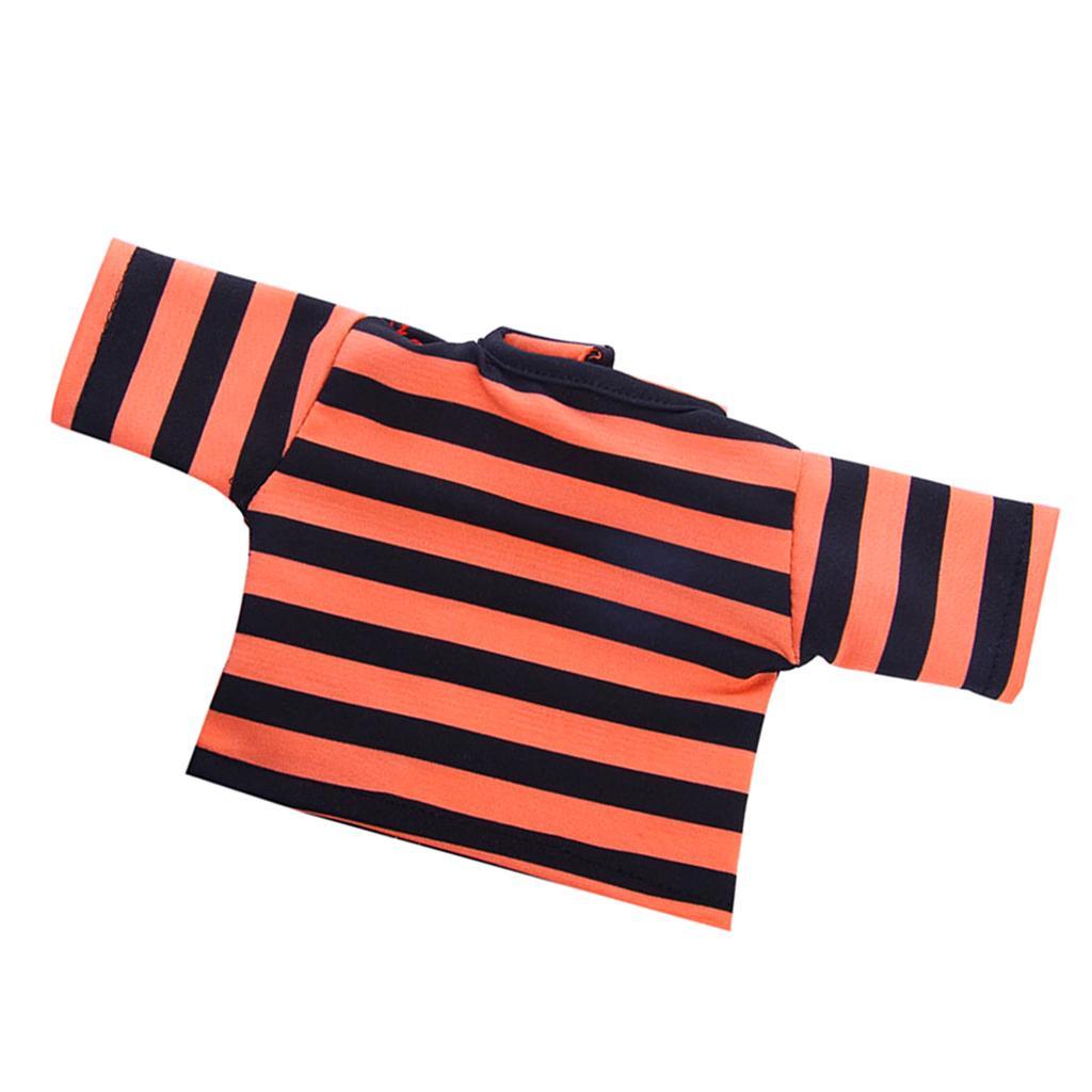Doll Clothes Casual Clothing Costume Striped T-shirt for 18/'/' American Doll Doll