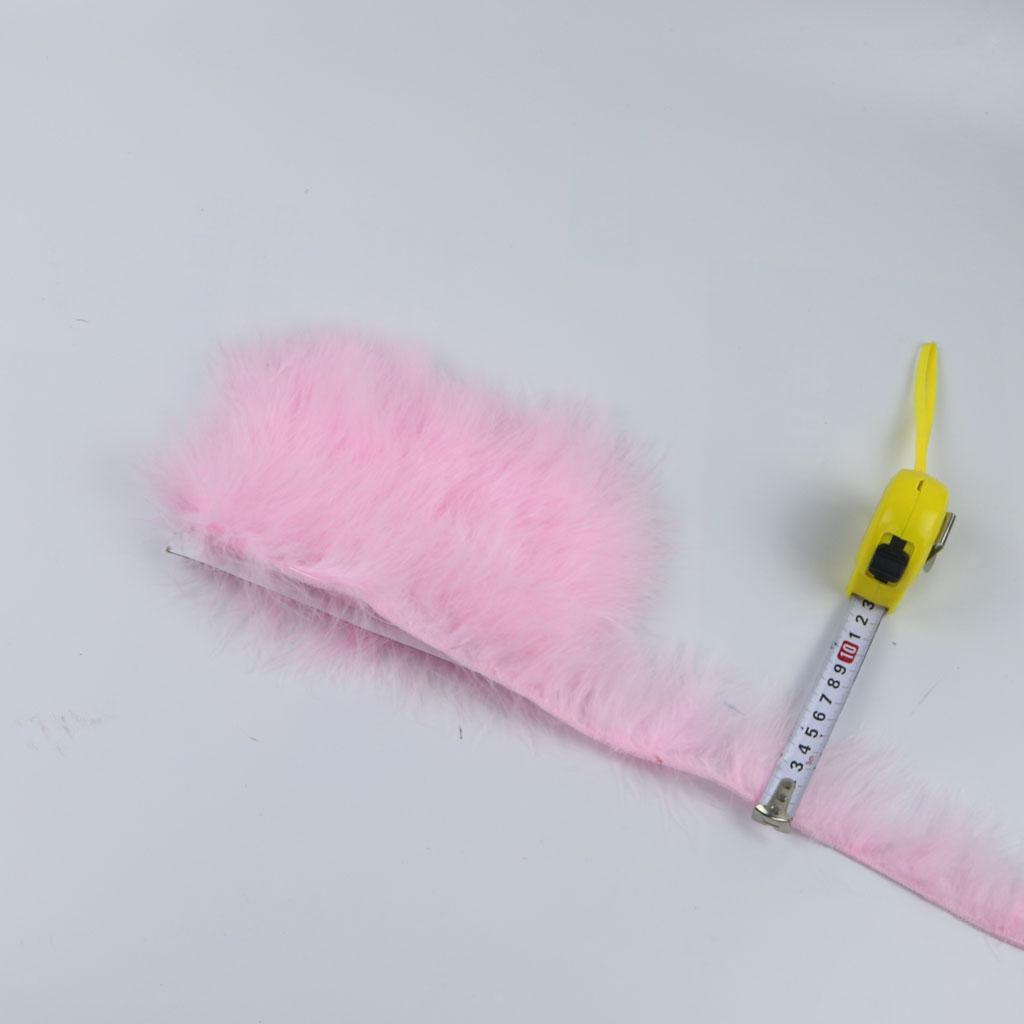 1M Turkey Marabou Hackle  Feather Fringe Trim Ribbon for Sewing Craft 