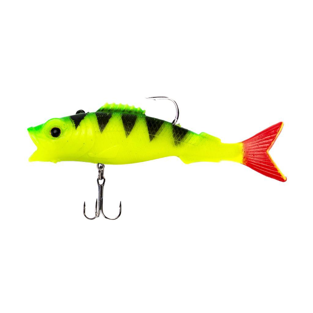 Details about / 3 Pieces Artificial Soft PVC Baits Lifelike 3D Eyes Fork Tail Fishing Lures