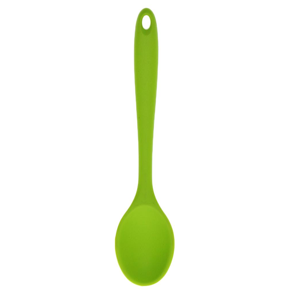 Silicone Ladle Soup Spoon Utensils Non-stick Cooking Kitchen Tools Green