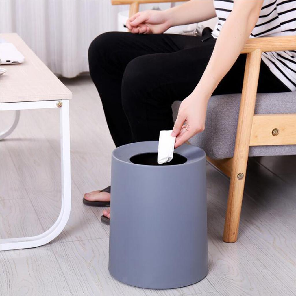 Trash Can Small Round Step Garbage Can Wastebasket Bathroom Bedroom Office 