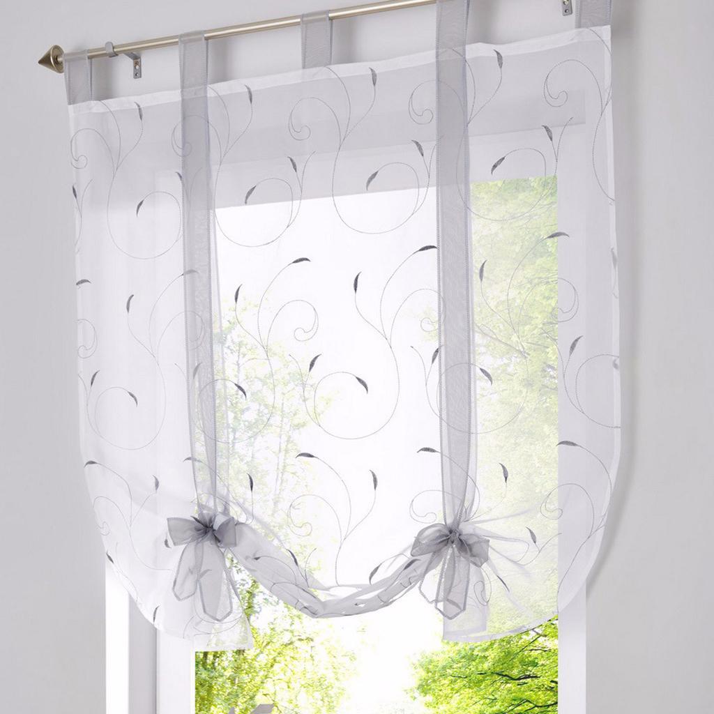 Decorative Curtain Tie Up Shade Window Panel for Living Room Kitchen,Tap Top