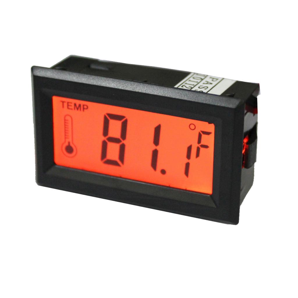 LED LCD Screen Digital Thermometer Temperature Meter Gauge C/F Orange