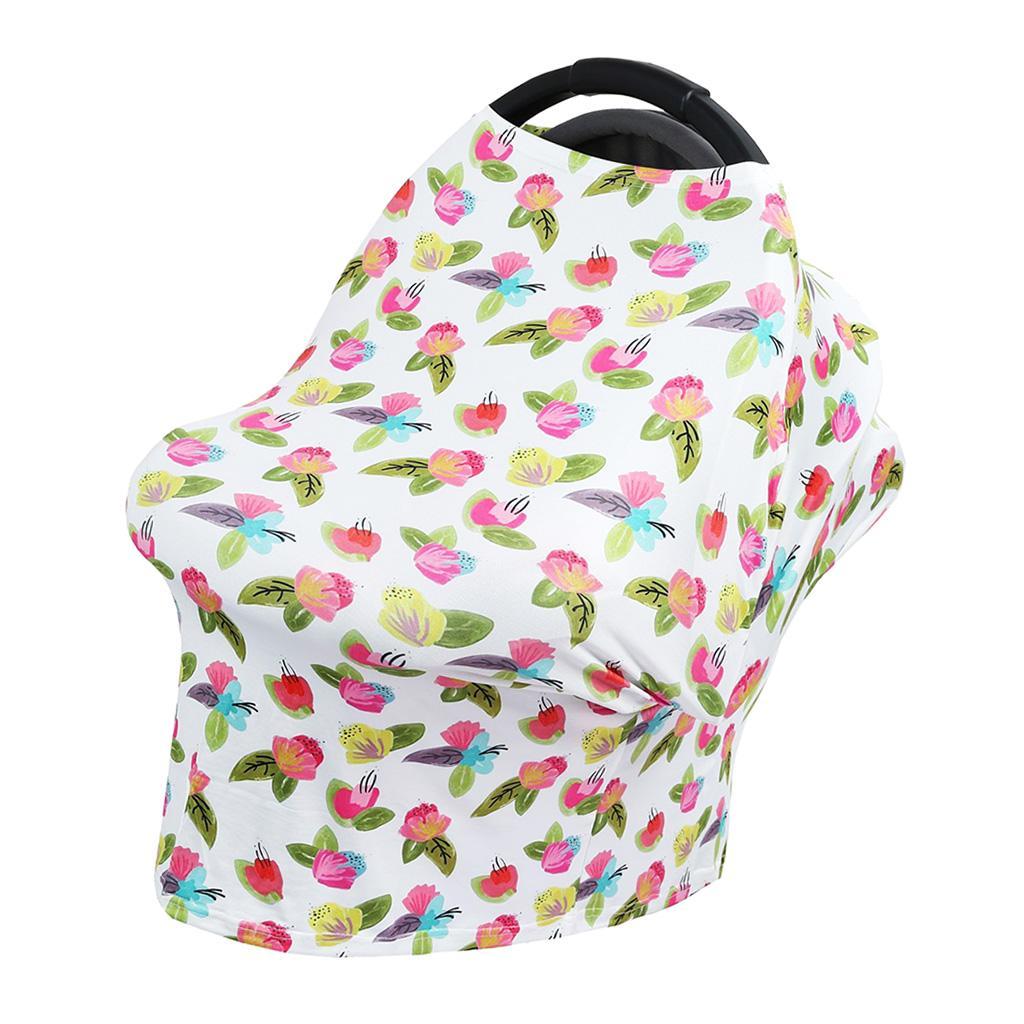 Stretchy Infant Nursing Cover Baby Car Seat Canopy Cart Cover #8