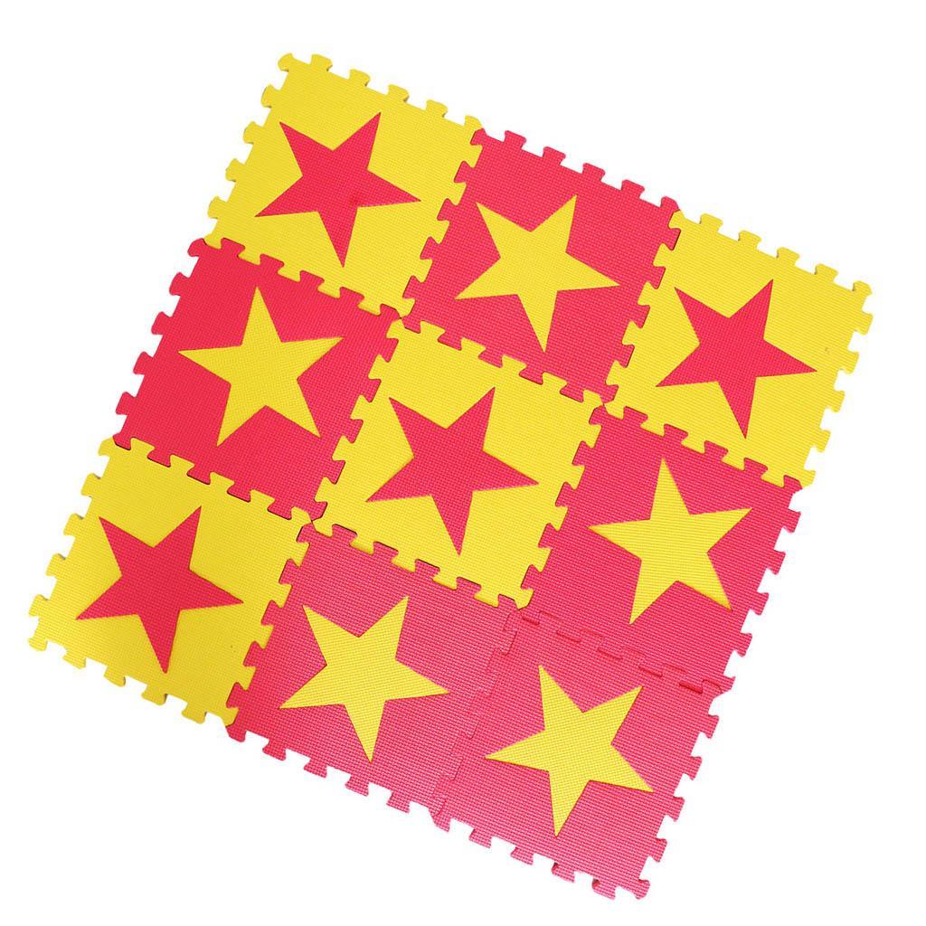 Children's Educational Toys Puzzle Crawling Mat EVA Mats Star red yellow