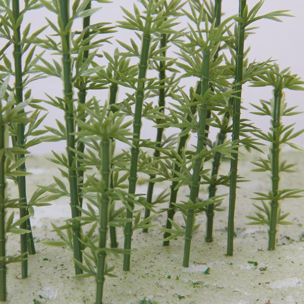 100Pcs 4 Scales Plastic Model Bamboo Trees Green New