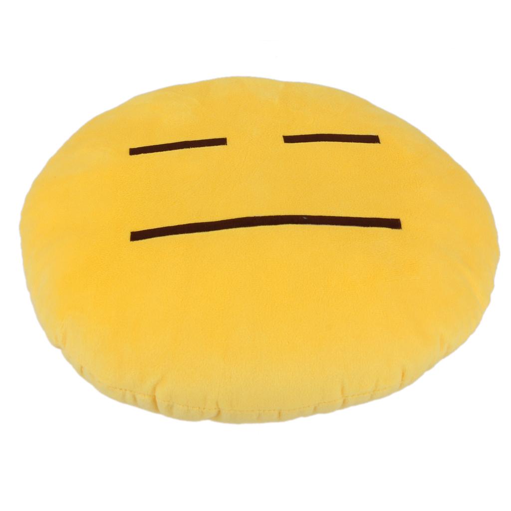 SOFT Yellow Round Cushion Throw Pillow Stuffed Plush Toy  13
