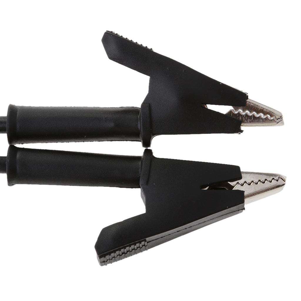 1m Double-ended Crocodile Clips Cable Alligator Clips Wire Testing black