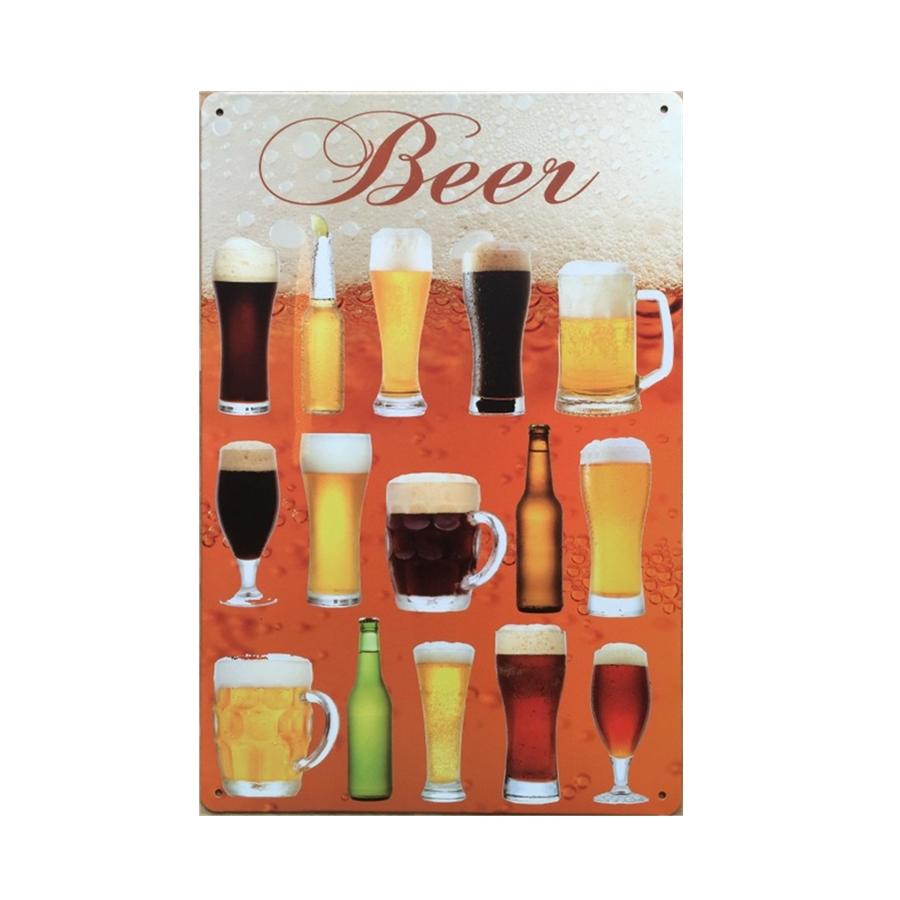 20x30cm Wine Beer Drinks Vintage Metal Sign Tin Poster Pub Bar Cafe Shop 18