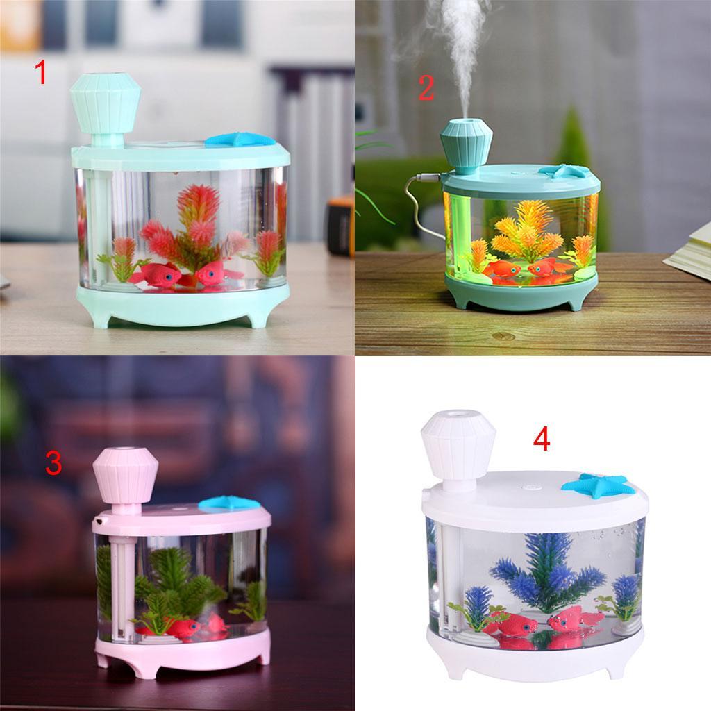 USB Fish Tank Shape Humidifier Air Diffuser Purifier Aroma Mist Maker Blue