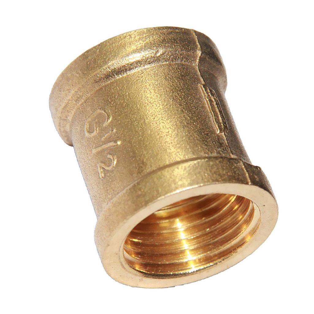 1/2 inch Brass Barbed Double End Female Threaded Fitting Coupler Connector