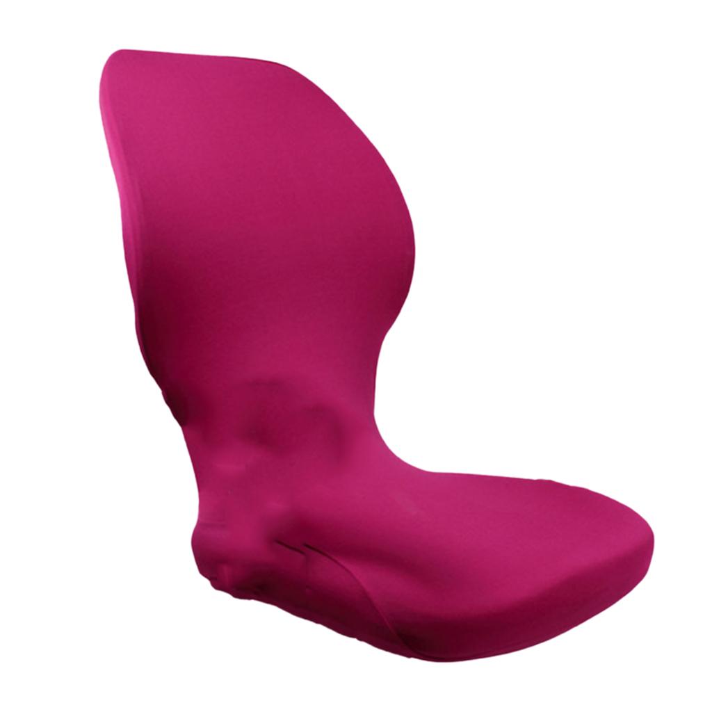 Elastic Swivel Computer Chair Cover Office Seat Slipcover Protector Rose Red