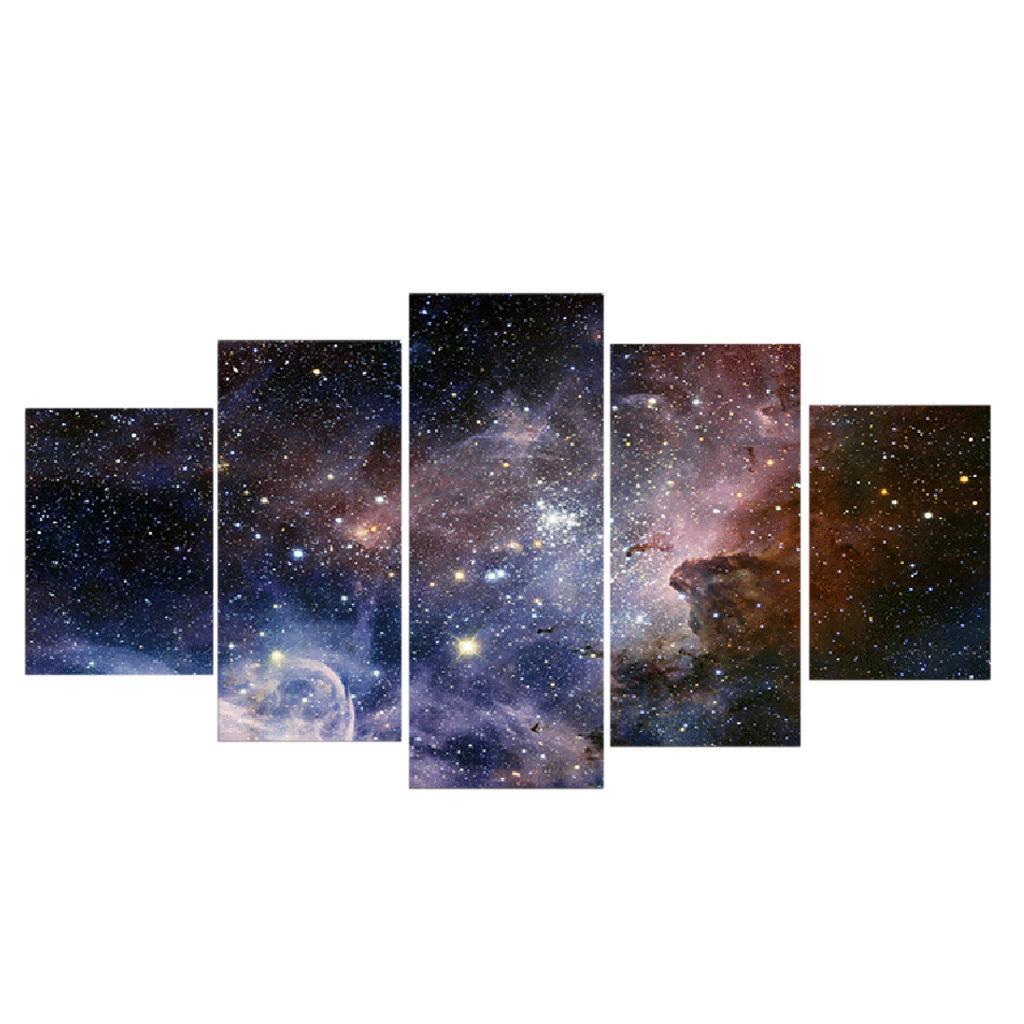 5Pieces Abstract Decorative Painting Universe Series  Starry Sky