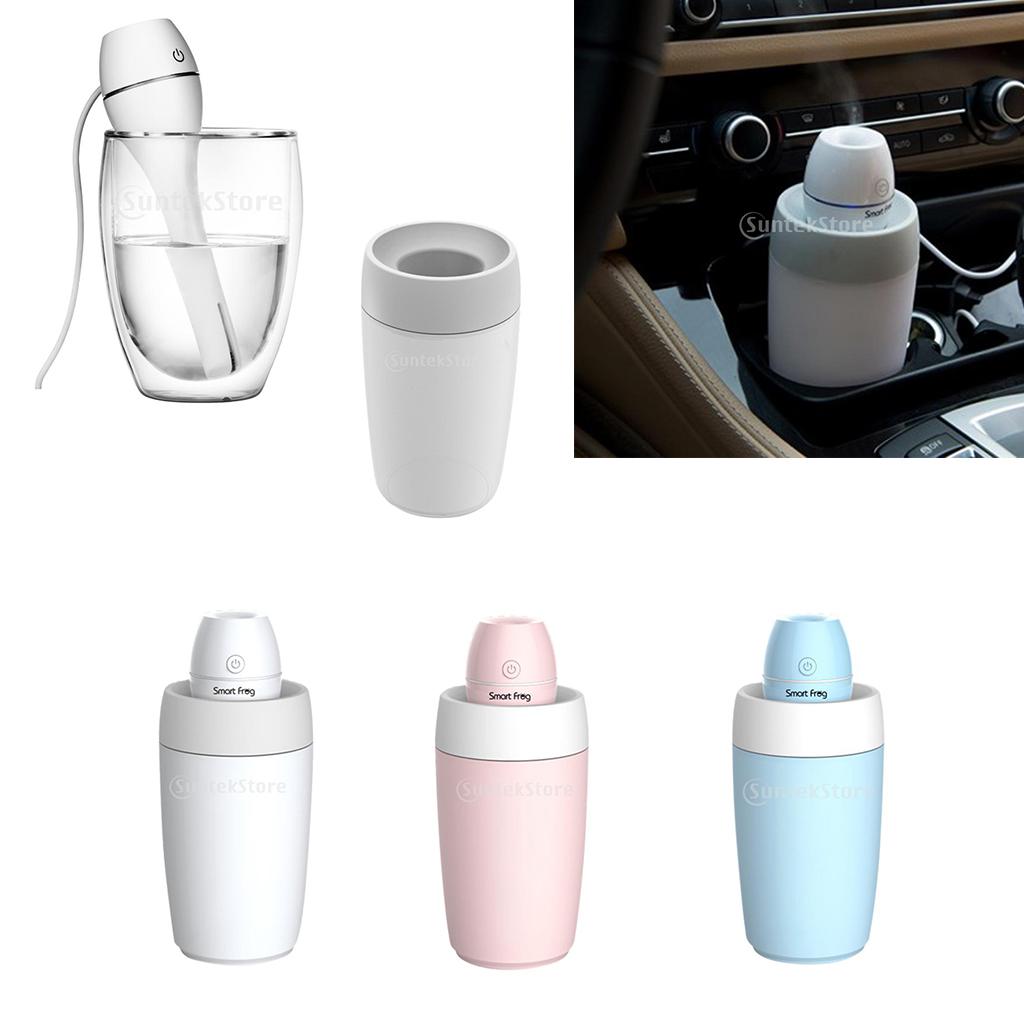 Portable Car Humidifier Cool Mist Maker Air Purifier Night Light Blue