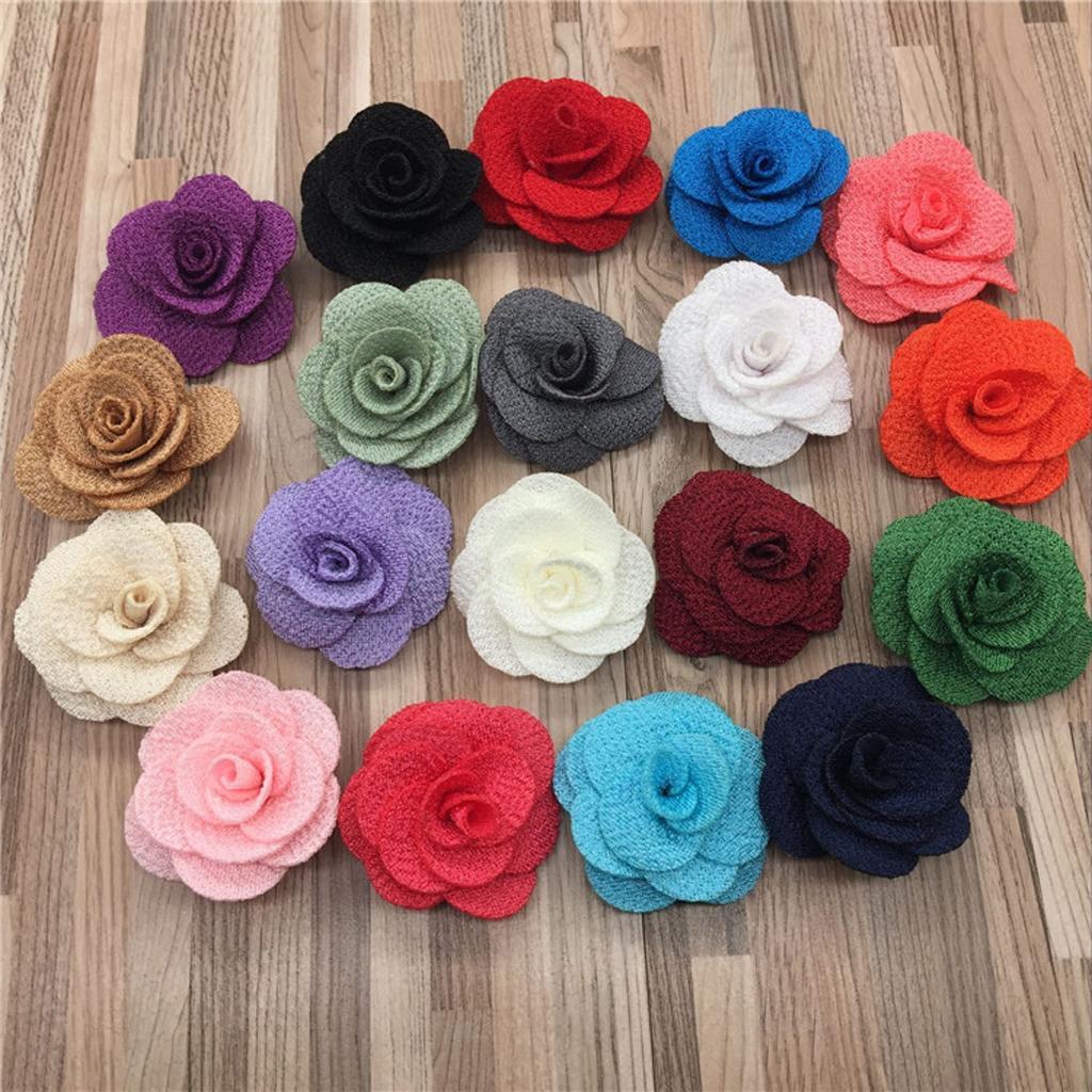 20Pcs Artificial Silk Rose Fake Flower Buds Heads Home Wedding Party Decor