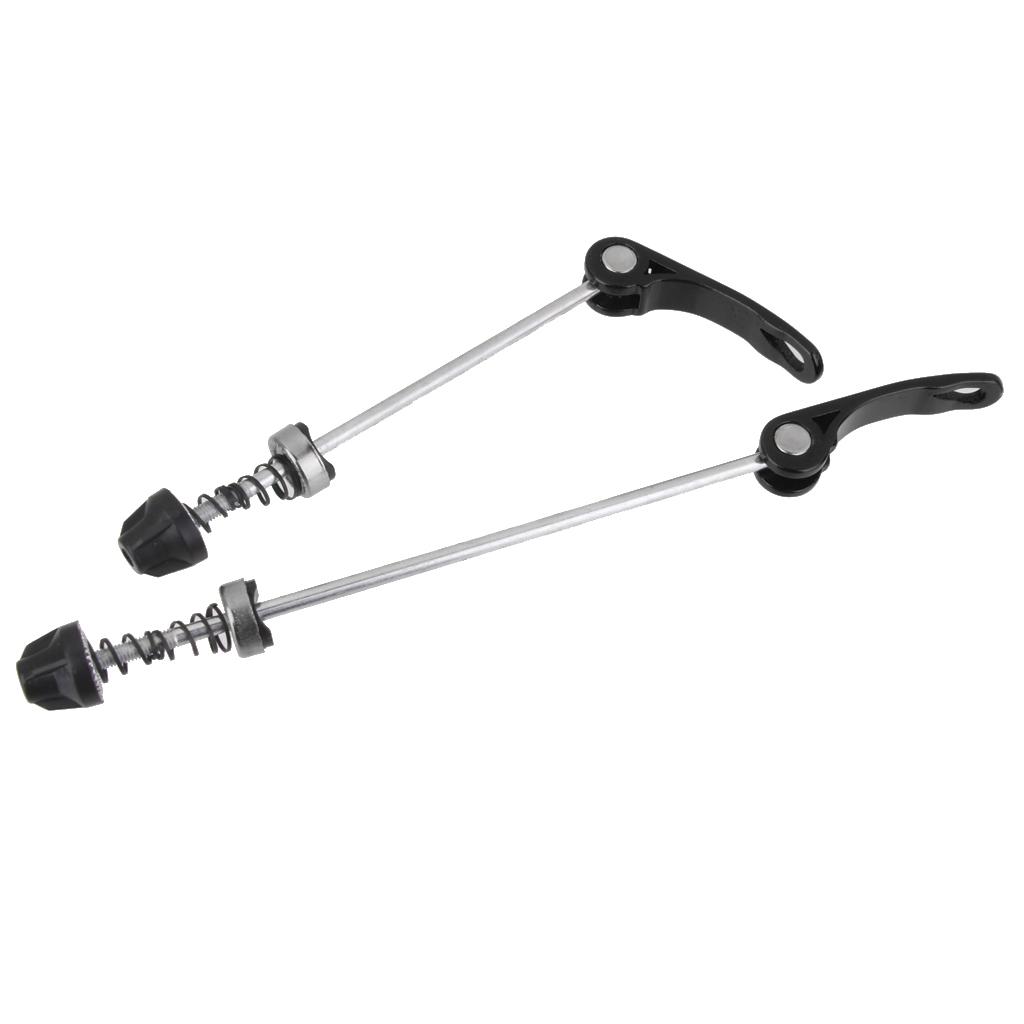 Pair Bike Quick Release Lever Hub Skewer Cycling Wheel Skewer Parts Black