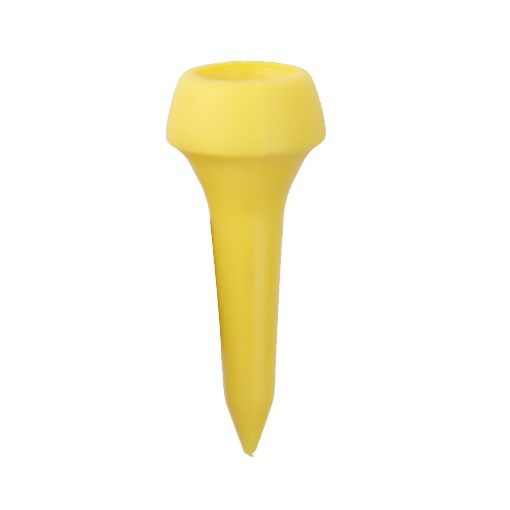 100PCs Yellow Plastic Golf Tees Golfer Aid Tool 