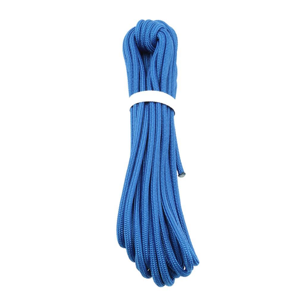 Professional Survival Safety Rope Climbing Hiking Auxiliary Rope 10M Blue