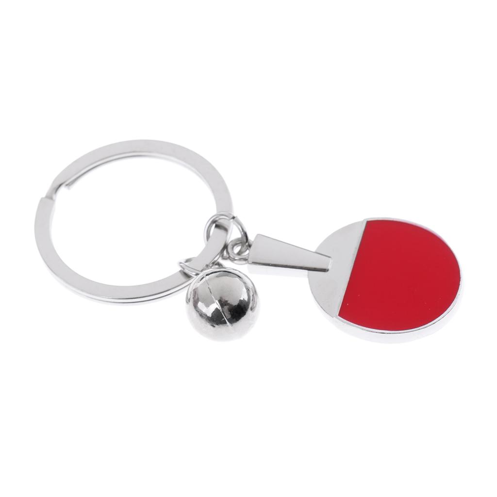 Premium Table Tennis Keychain Ping Pong Racket Keyring Gifts