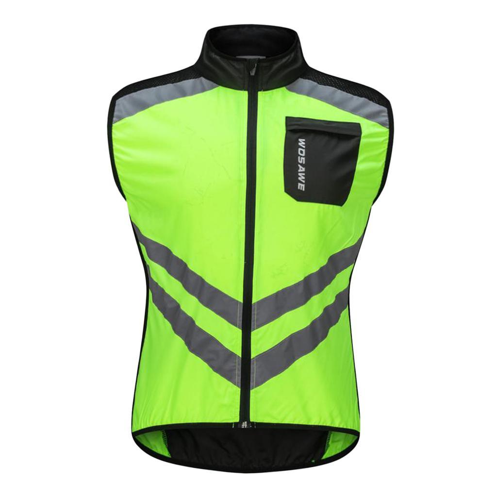 Vélo Gilet réfléchissant Radweste Réflecteur Gilet Vent Gilet Pour Femmes Hommes