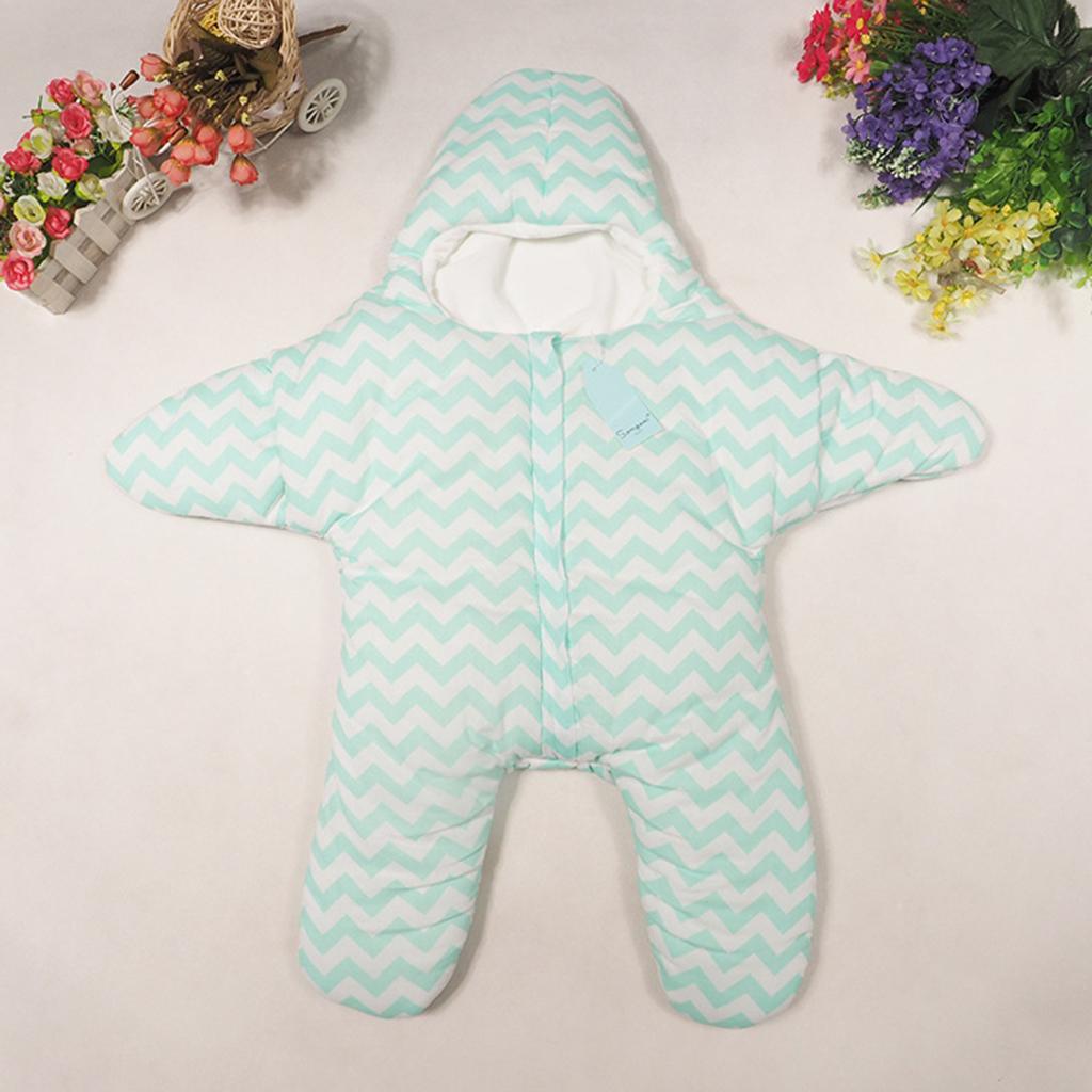 Cotton Long Sleeve Baby Newborn Sleep Bag Thick Green