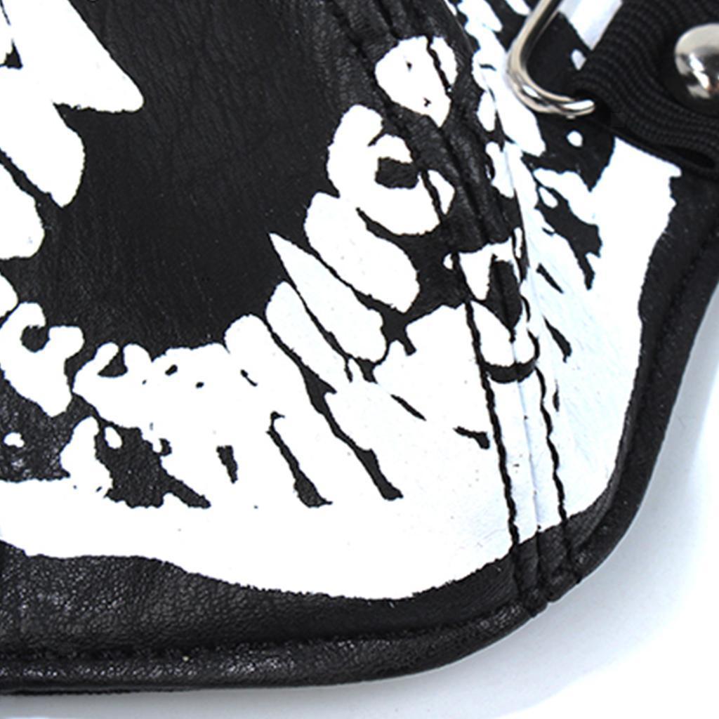 Punk Skull Half Face Mask Leather Windproof Dust Mask Motorcycle Rider Biker