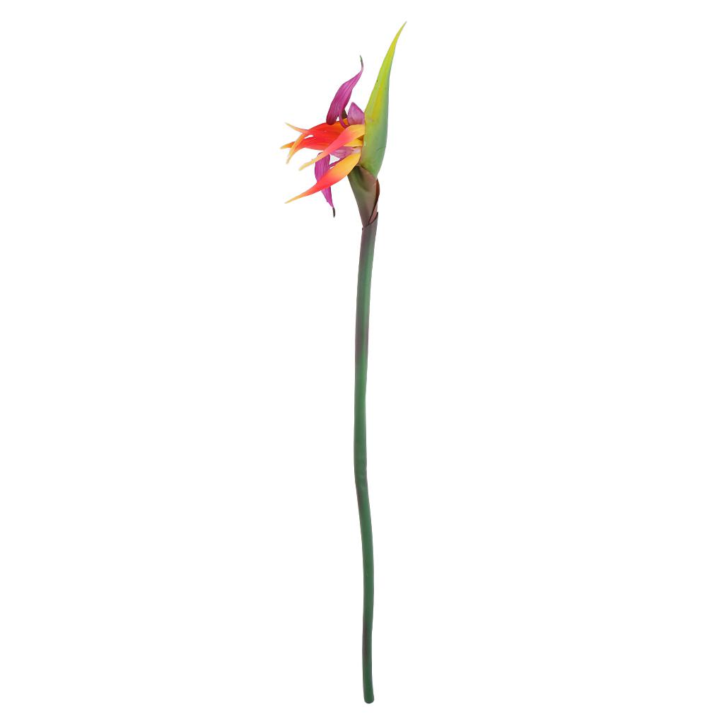 Artificial Bird of Paradise Flowers  Single Long Stem Bouquet Flowers Sunset Glow