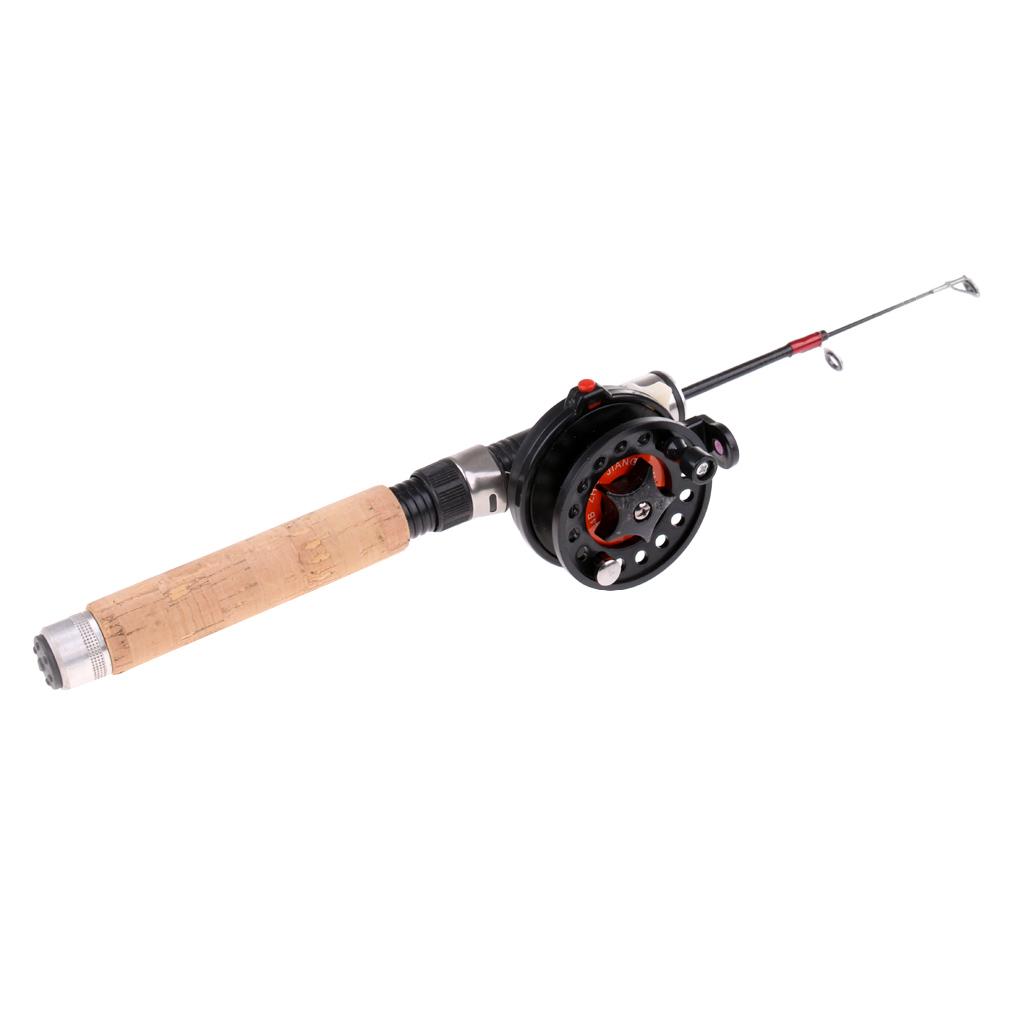 Ice Winter Fishing Rod Reel Kit Mini Telescopic Portable Rod for Ice Fishing US 