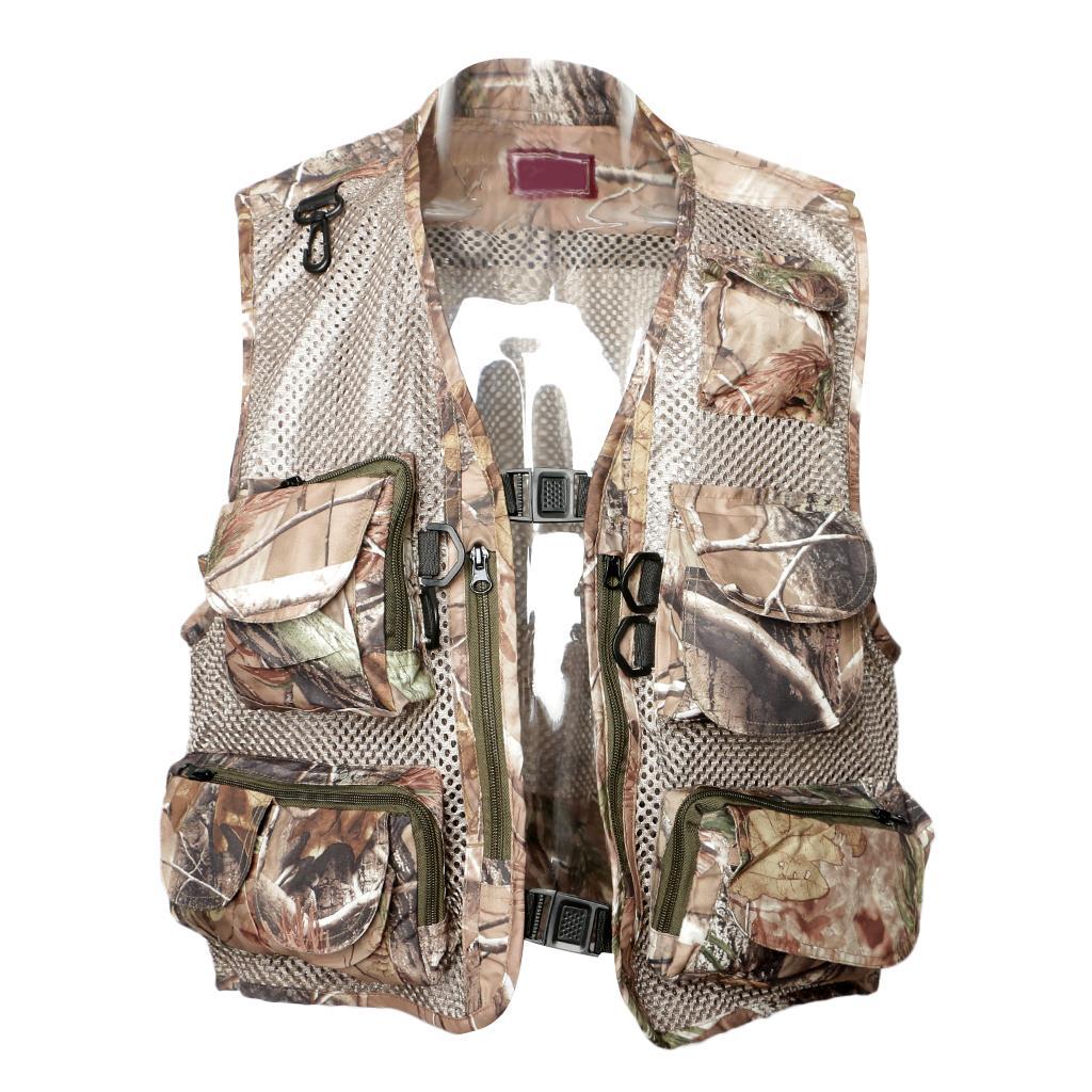 Fishing Vest Mesh Casual Suit Multi-function Pockets Travels Breathable Vest