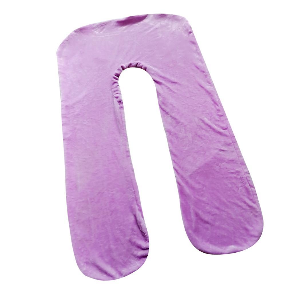 U Shape Removable Flannel Body Pillowcase for Maternity Pregnancy Support
