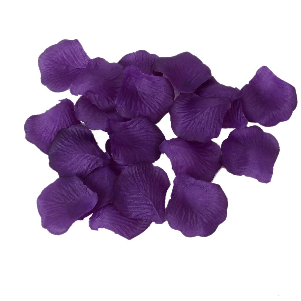 100pcs Artificial Silk Rose Petals Wedding Decoration Flowers -Violet