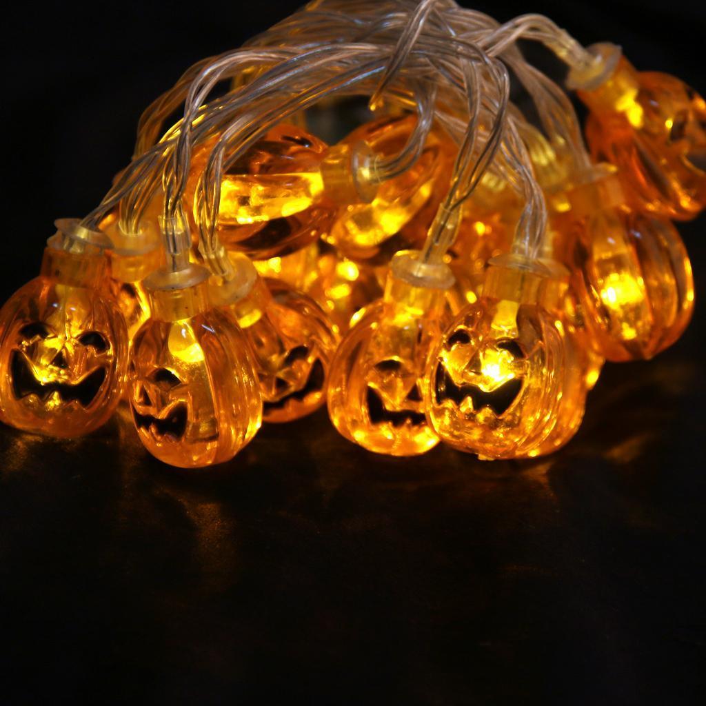 20-LED 86inch Battery Operated Diwali Decor Pumpkin String Lamp Fairy Light