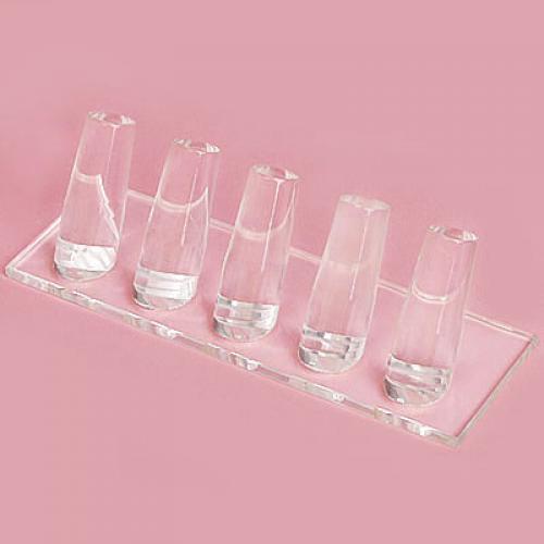 1-5 Finger Ring Display Jewelry Holder Clear Acrylic Stand Showcase