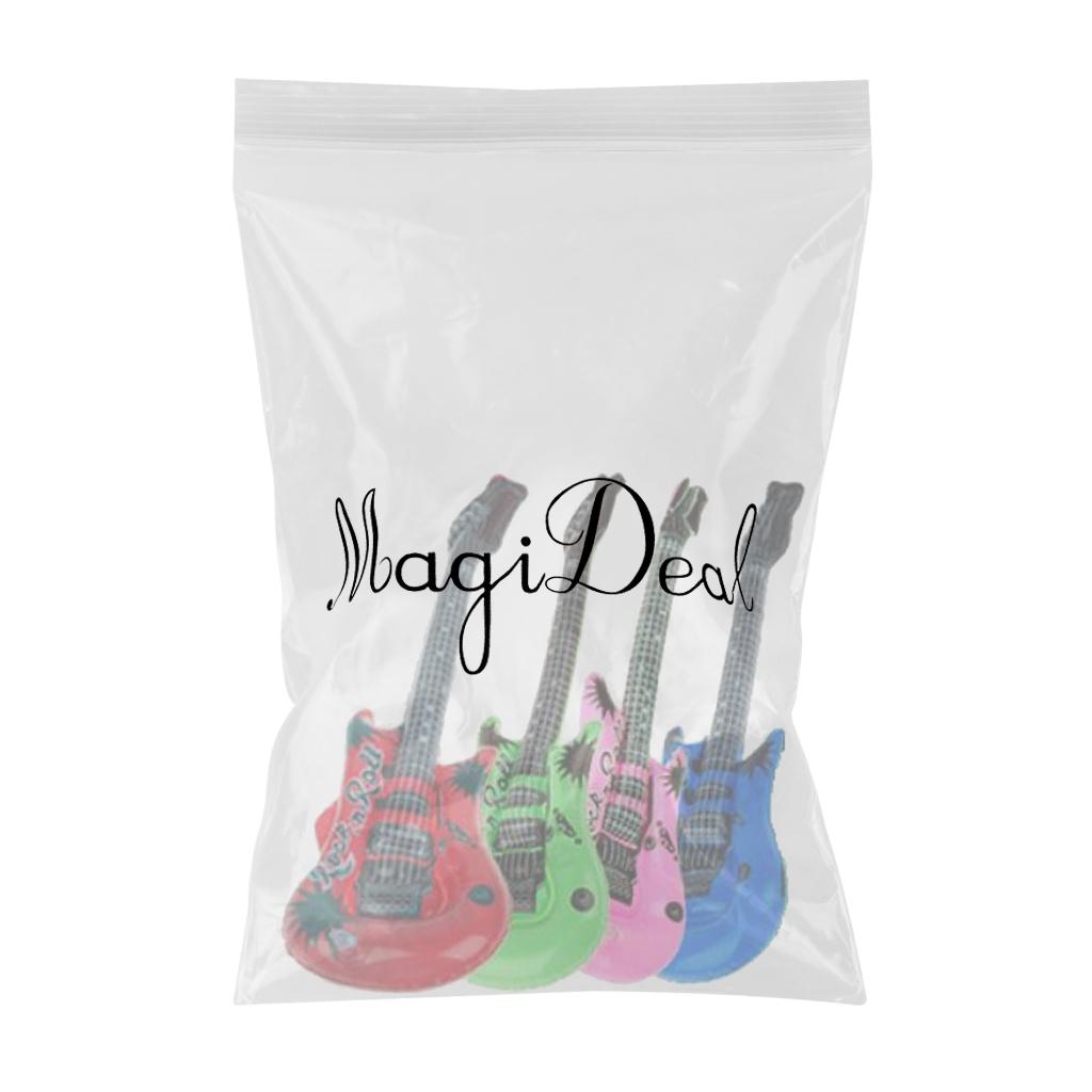 2 Pcs Random Color Inflatable Guitar for Rock N Roll Party Favor for Kids