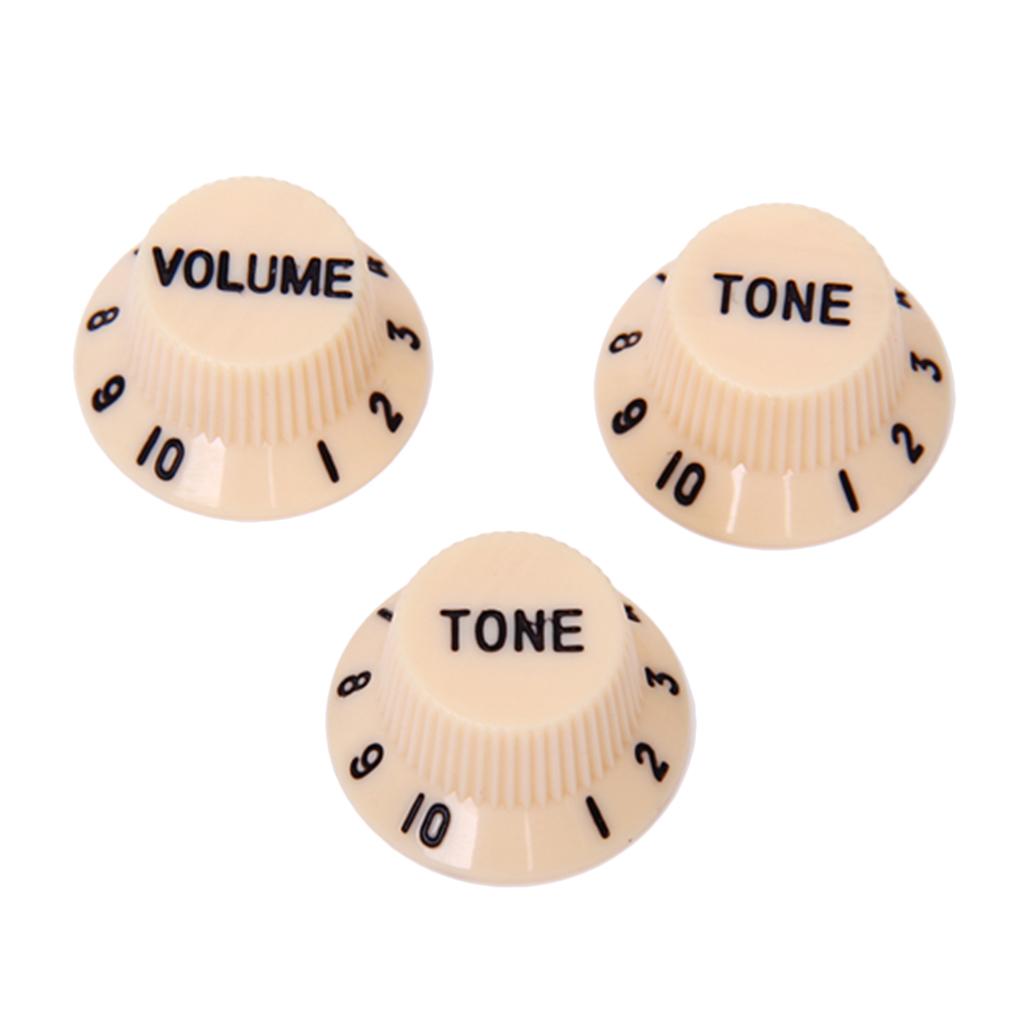 Set Guitar Volume Tone Knob for Fender Strat Cream