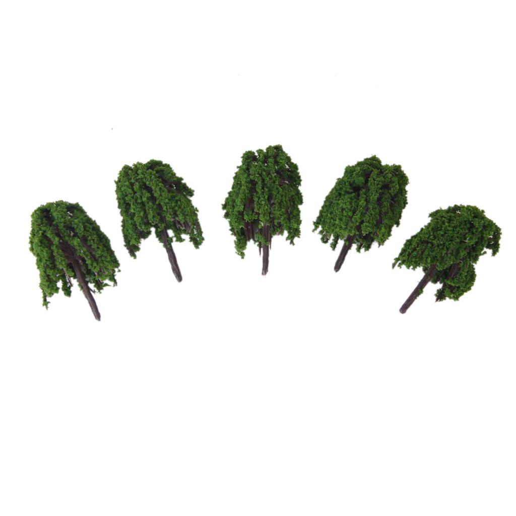 50 Pcs Train Model Willow Trees Scale 1:250 - 300