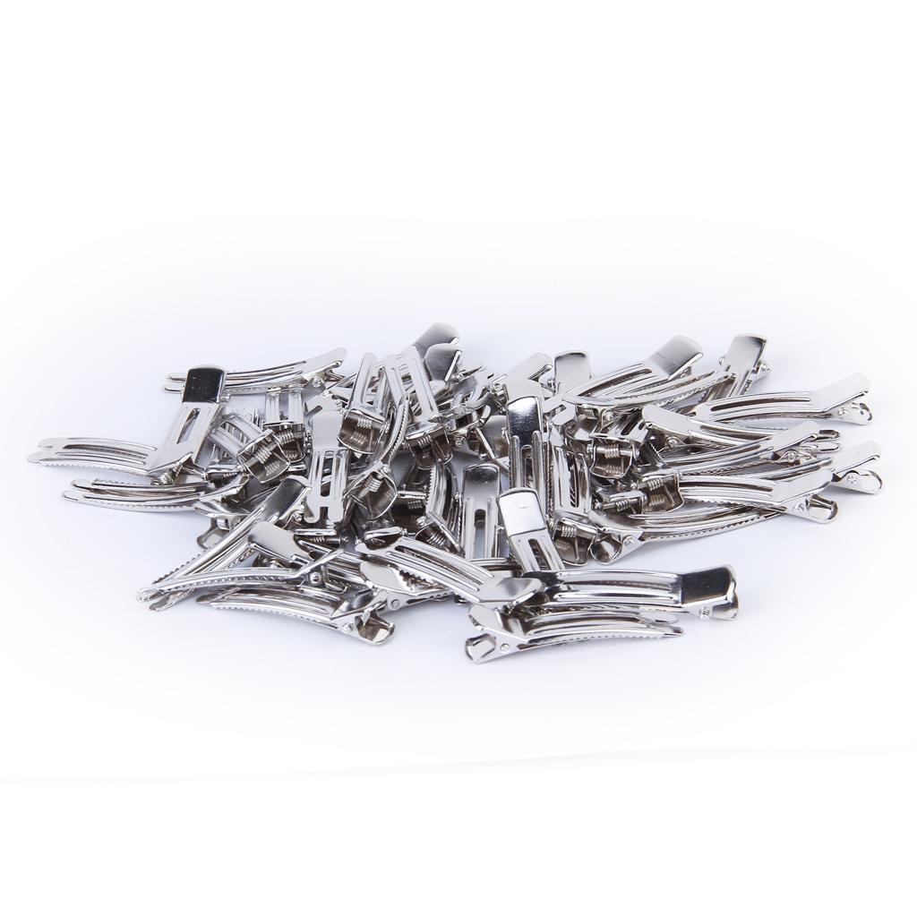 50 Pcs Blank Double Prong Hair Clips DIY