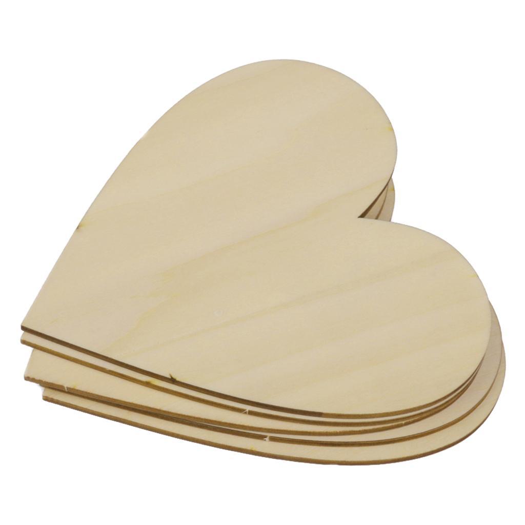 Embellissement Coeur en Bois Artisanat Décoration de Mariage Craft Scrapbooking
