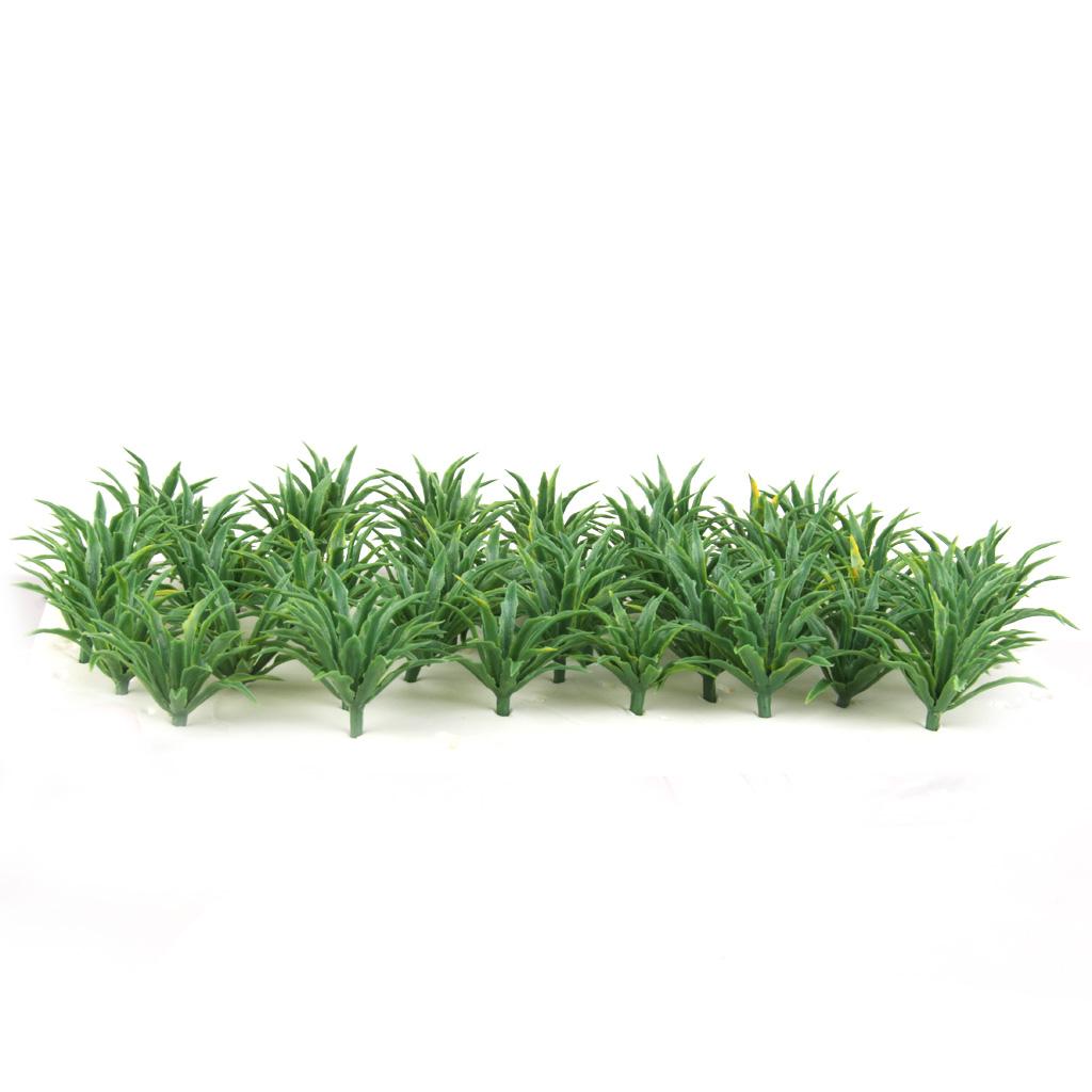 50pcs Green Scenery Landscape Model Sword Grass 1:100-1:200