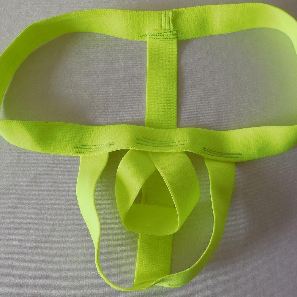 Mens Sexy Hollow Strap Pouch Briefs Underwear G-string Jockstrap Green