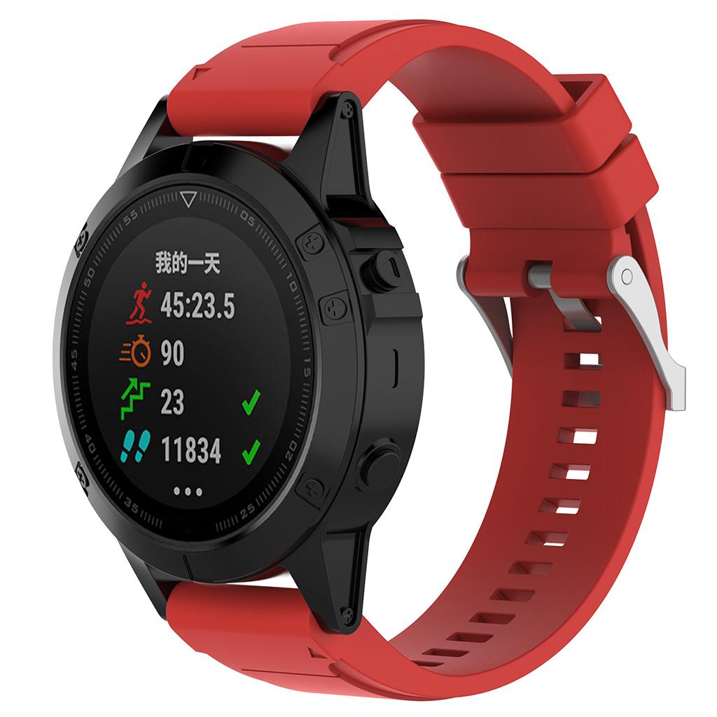 Silicone Wrist Band Replacement Strap for Garmin Fenix 5x Smart Watch Red