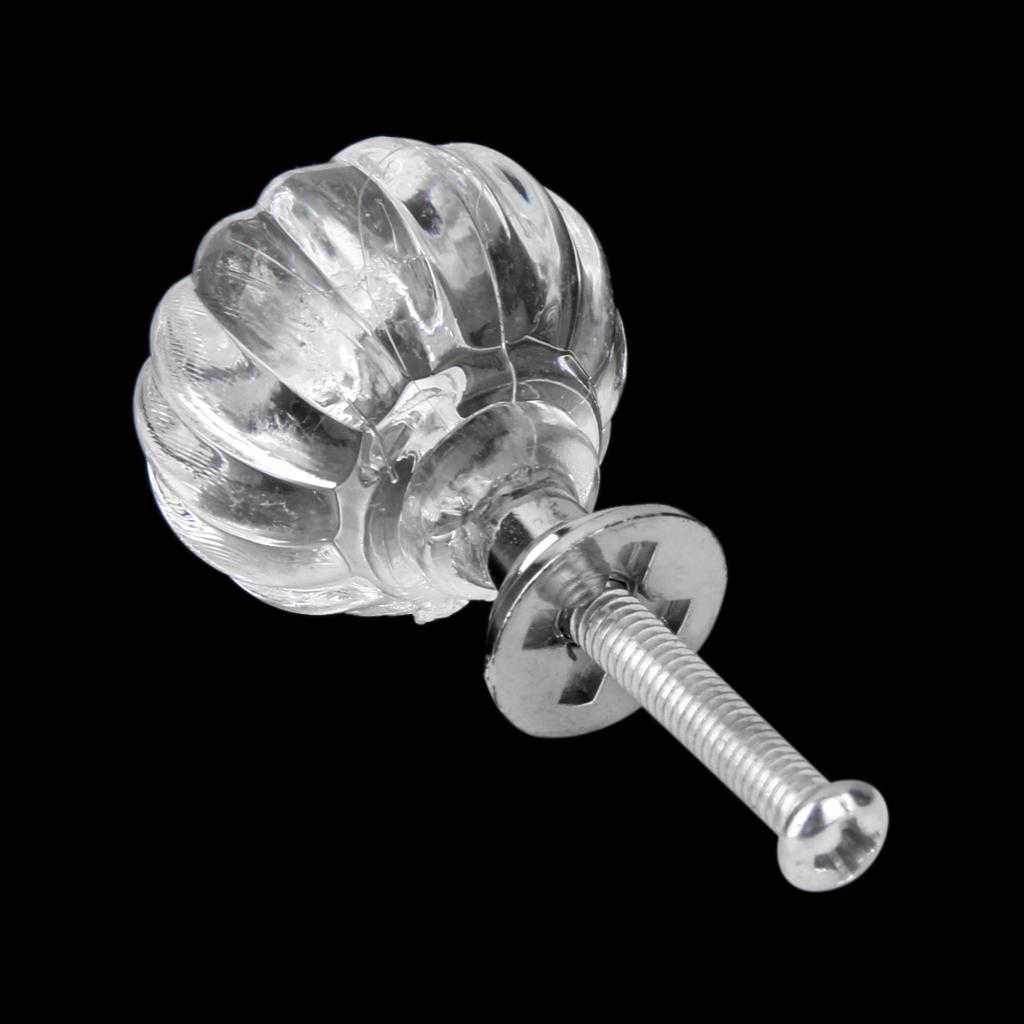 Acrylic Crown Cabinet Door Drawer Bin Handle Pull Knob Hardware 27mm