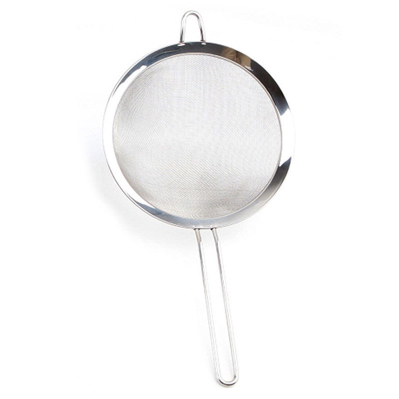 12cm Stainless Steel Mesh Oil Skimmer Soup Strainer Flour Colander Sifter