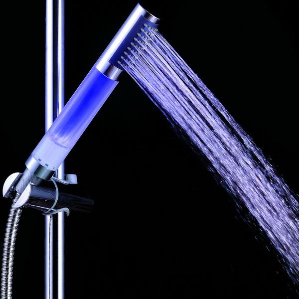 Blue LED Light Automatic SPA Anion Ionizer Shower Sprinkler Sprayer Head