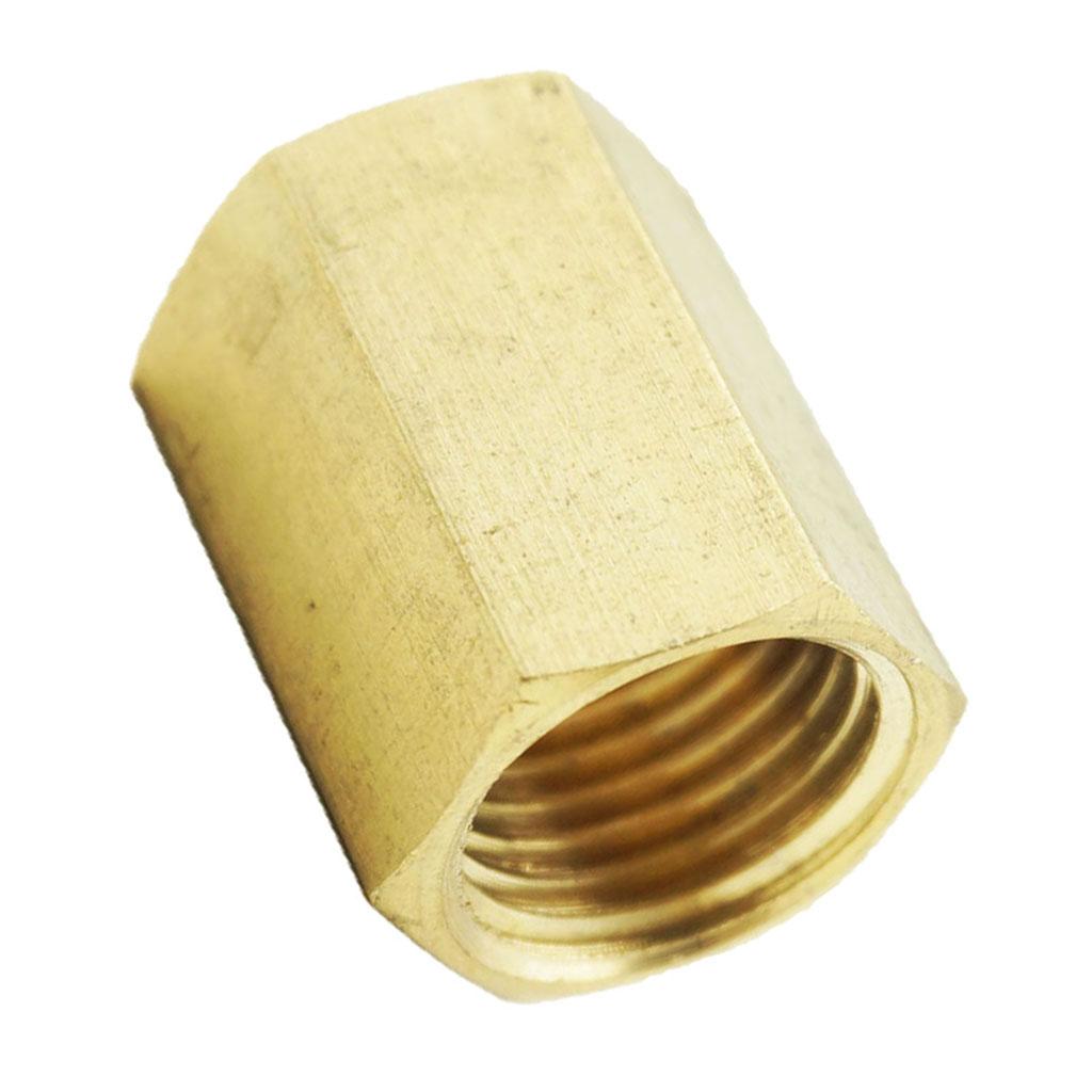 1/4 Inch Brass Barbed Double End Female Threaded Coupler Connector Adapter 
