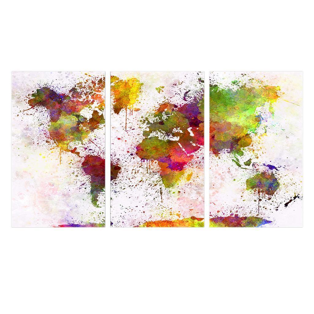 Canvas Painting Printed Picture Poster Art Home Decor World Map S