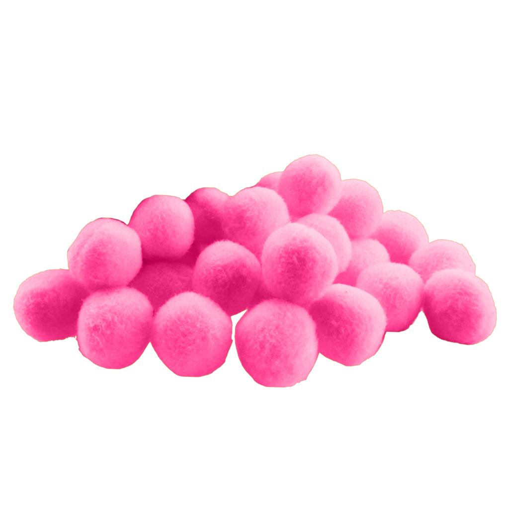 1 Pack Vibrant Colours Fluffy Small Craft Pompoms Pink