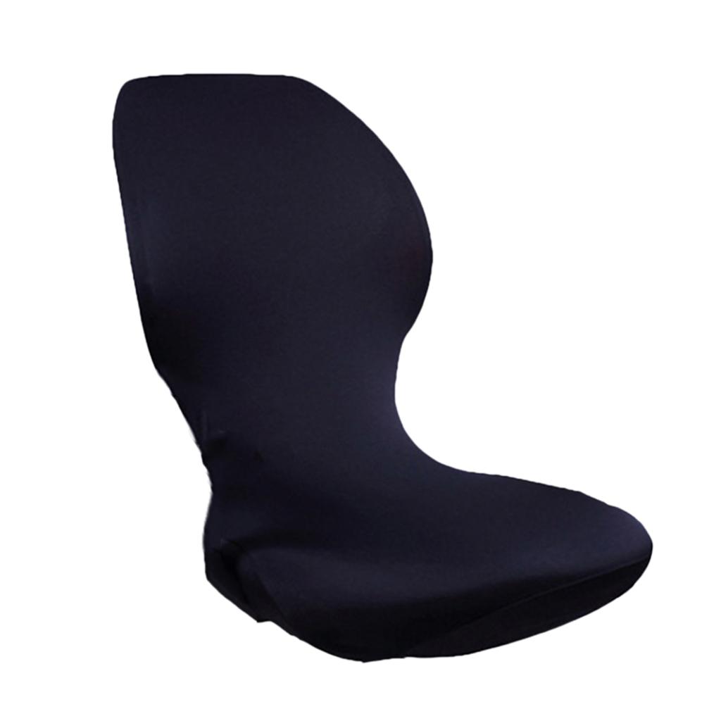 Elastic Swivel Computer Chair Cover Office Seat Covers Protector - Navy Blue