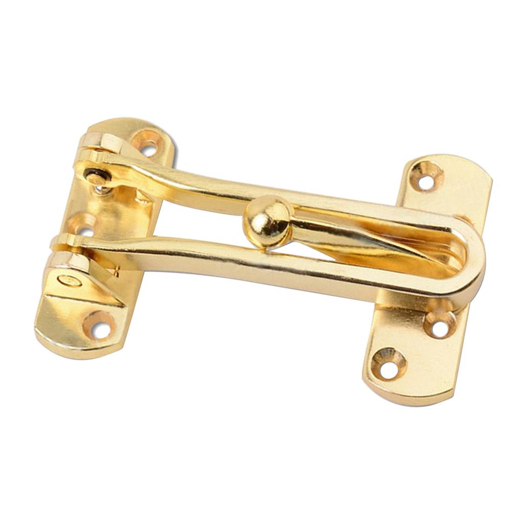 Zinc Alloy Anti-Theft Security Swing Bar Door Latch Buckle for Hotel Gold